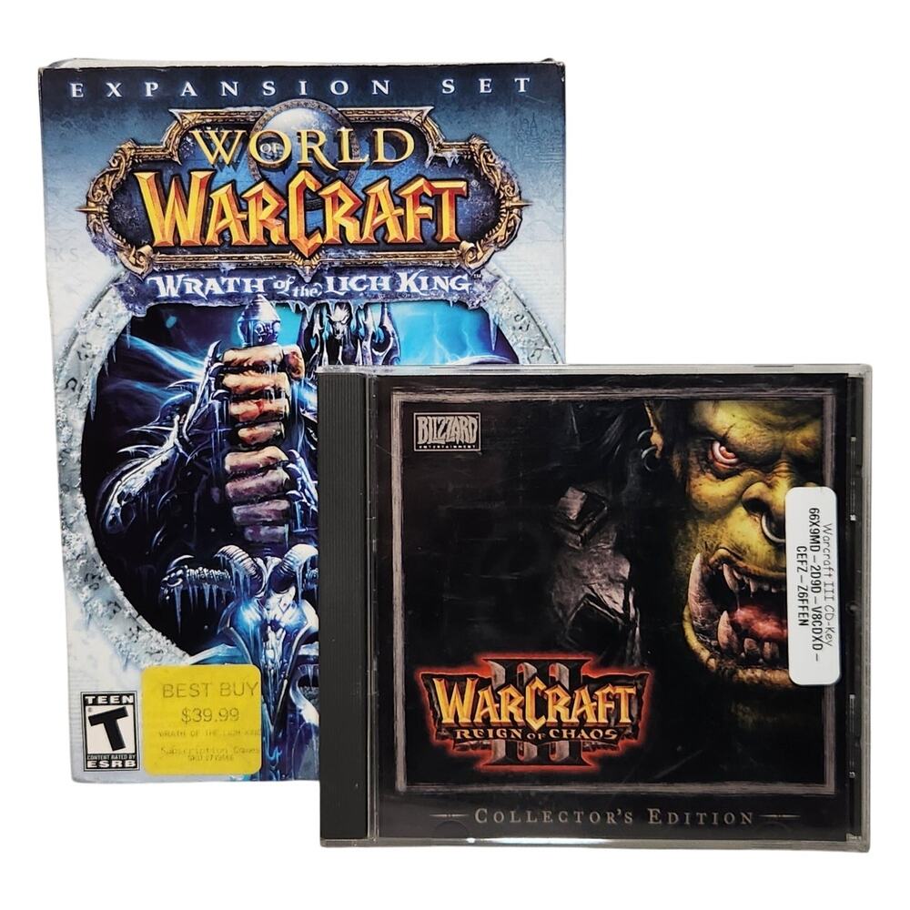 World Of Warcraft Expansion Set And Warcraft III Collector's Edition PC Games